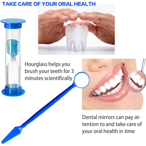 Portable Orthodontic Oral Care Kit - 2Pack - Travel Kit for Patients, Interdental Brushing Wax Floss Toothbrush Cleaning(Purple & Blue)...