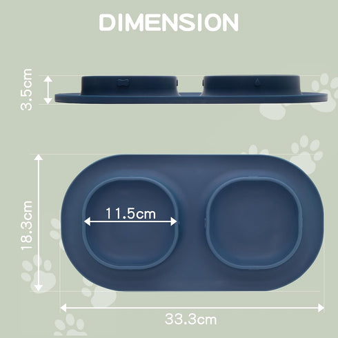 Dog Food Bowls Pet Bowls & Dog Water Bowls with No-Spill and Non-Skid, Feeder Bowls with Dog Bowl Mat for Small Medium Large Size Dogs Cats Puppy ...
