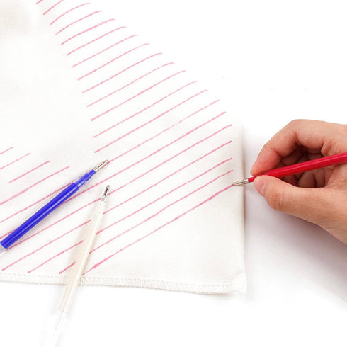 50Pcs Heat Erase Fabric Marking Pens Refills with 4 Retractable Pen Holders Iron-Off Water Soluble Ink Auto-Vanishing Pen Clothes Sewing Marker Pe...