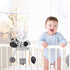 Baby Hanging Stroller Toy, Animal Spiral Plush Circle Activity Car Seat Travel Toys, Black and White Squeak Early Educational Toy for Newborn Boys...