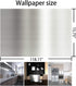 Silver Contact Paper [Thicken Stainless Steel Metallic Feel Waterproof Oil-Proof Peel and Stick Wallpaper for Kitchen Cabinet Dishwasher Refrigera...
