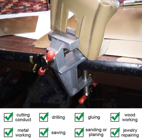 Mini Jeweler Table Clamp Small Hobby Bench Vice Work Bench Vise Bench Clamp Hobby Vise Clamp Small Table Clamp Mini Bench Vice Clamp for Small Wor...