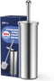 JIGA Toilet Brush and Holder, Stainless Steel Toilet Bowl Brush, Bathroom Toilet Bowl Scrubber Brush with Stiff Bristles...
