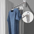 2 Pcs Folding Wall Mounted Clothes Suit Hangers Rack with Swing Arm Stainless Steel Heavy Duty Coat Hook for Bathroom, Bedroom, Laundry Room - Sil...