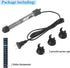 HITOP 25W 50W 100W 200W 300W Adjustable Aquarium Heater, Submersible Fish Tank Heater Thermostat with Suction Cup (50W)...