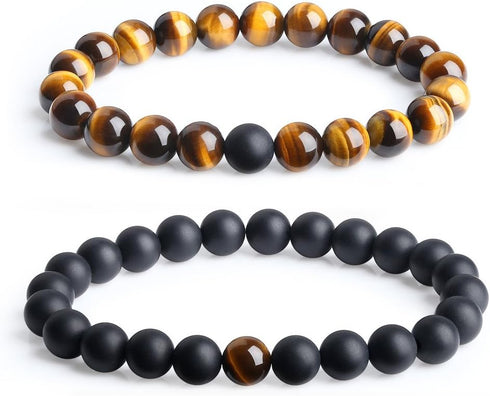 COAI Long Distance Onyx Stone Matching Couples Bracelets...