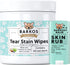 Tear Stain Wipes + Skin Balm For Dogs | Bulldog, French Bulldog, Pug, English Bulldog | Cleans & Soothes Tear Stains, Wrinkles, Folds, Tail Pocket...