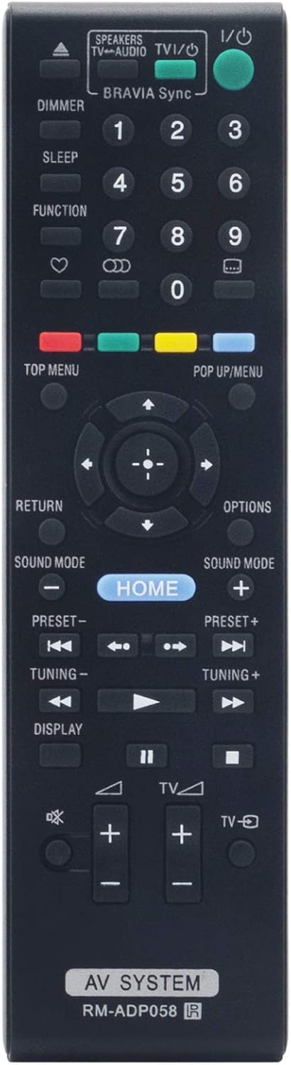 RM-ADP058 Replacement Remote Fit for Sony Home Theater System BDV-L600 BDV-E880 BDV-E280 Sub RM-ADP057 RM-ADP059 RM-ADP060...