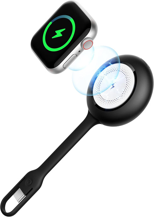 Portable Apple Watch Charger, 1200mAh Magnetic Keychain Wireless Power Bank Watch Charger for iWatch, Portable Magnetic Smart Watch Charger for Ap...