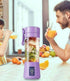 Portable Blender for Shakes and Smoothies, Personal Blender for Kitchen, with Rechargeable USB,380Ml 25 watts With 6 Blades, Handheld Blender for ...