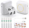 QYCHHJ Mini Printer Portable, Inkless Photo Printer Bluetooth Thermal Sticker Maker Machine with 10 Rolls Paper for Smartphone, iPhone Label Print...