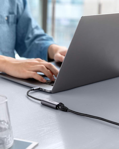 Anker USB C to Ethernet Adapter, PowerExpand USB C to Gigabit Ethernet Adapter, Aluminum Portable USB C Adapter for MacBook Pro, MacBook Air 2018 ...