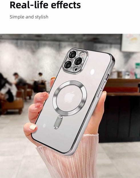 Plating Case for iPhone 14 Pro Max with Camera Lens Protector,Anti-Scratch Shockproof Slim Protective Case, Ideal for Women and Men?Compatible for...
