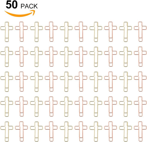 50 Pack Paper Clips (Gold and Rose Gold Color), Bible Paper Clips, Journaling Paper Clips, Bible Study Supplies, Christian Journaling Items, Bible...