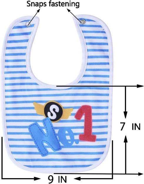 6 Pack Large Cotton Waterproof Baby Toddler Bibs for Drooling Teething Eating Girls Boys 3-24 M...