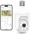 2K Bulb Security Cameras Wireless Outdoor Indoor, 2.4GHz WiFi Cameras for Home Security with Spotlight, Color Night Vision, Motion Detection, 2-Wa...