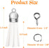 Keychain Tassels Jewelry Key Charms - 300pcs Keychain Tassels Bulk Including 100pcs Key Chain Tassles, 100pcs Jump Rings, 100pcs Screw Eye Pins Ho...