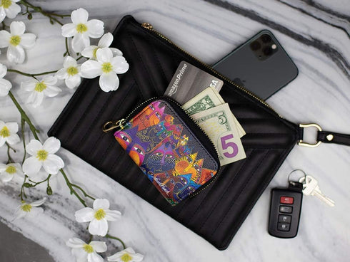 RFID Secure Armored Zipper Wallet by Laurel Burch (Fantasticats)...