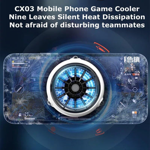 MEMO Magnetic Gaming Phone Cooler - Fast Wireless Charger 15W, Portable Semiconductor Radiator Fan, for iPhone/iPad/Android - Ideal for Gaming, Li...