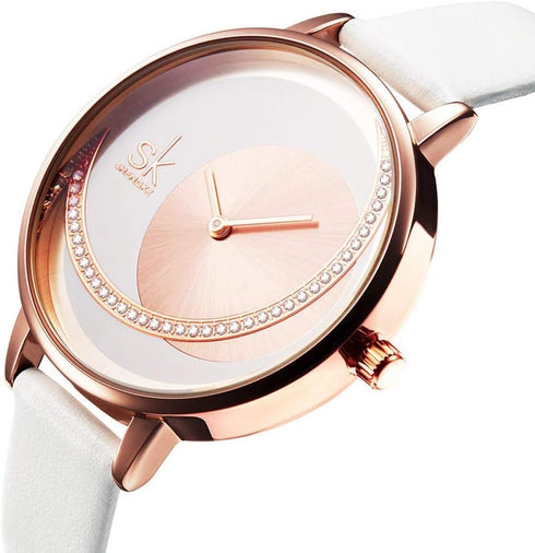 Simplicity Creative Women Watch Genuine Leather Elegant Women Watches Ladies Business Wristwatch...