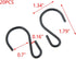 T Tulead S-Shape Hooks Hanger Hook Black Ornament Hooks Light Duty 1.79-Inch Length Small Iron Hooks Connector Pack of 20...