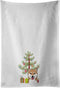 Caroline's Treasures BB1597WTKT Christmas Tree and Shiba Inu White Kitchen Towel Set of 2 Dish Towels Decorative Bathroom Hand Towel for Hand, Fac...