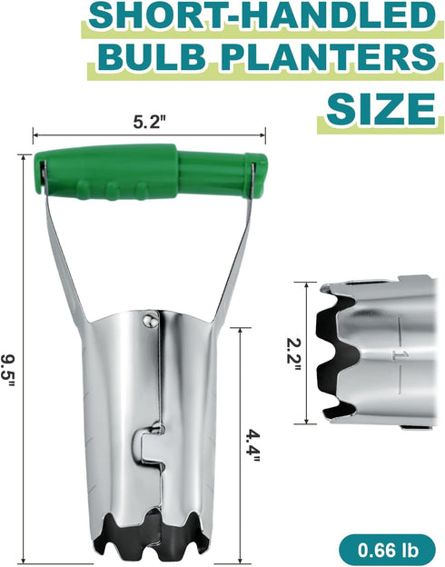 Bulb Planter Garden Tool with Release Button&4Inch Measurements Tulip Planting Tool Bulb Transplanter Bulb Digger for Removing Soil And Planting B...