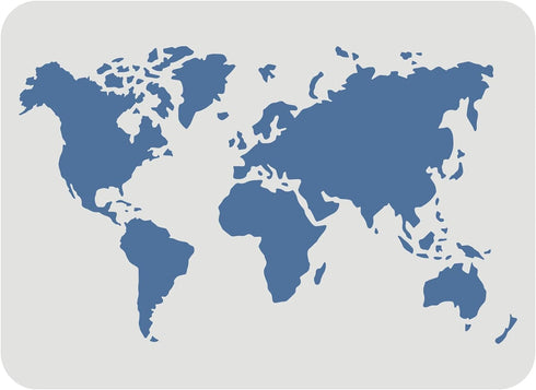 FINGERINSPIRE World Map Stencil Template 11.7x8.3 inch Plastic Map Painting Stencil World Map Outline Pattern Stencils Reusable DIY Home Decor Ste...
