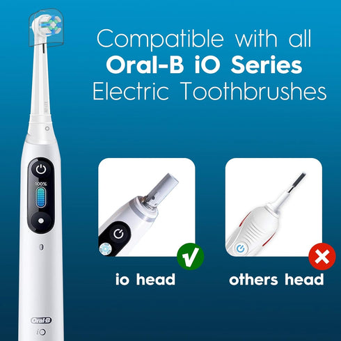 8Pack Toothbrush Replacement Heads Compatible with Oral b iO Series Electric ToothBrush,Replacement brush Heads for iO3/4/5/6/7/8/9/10,WhiteBlack...