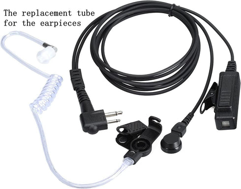 Replacement Acoustic Coil Tube for Motorola Baofeng Kenwood Walkie Talkie Radio Earpieces and Two Way Radios Headset (10 Packs)...