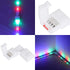 SUPERNIGHT 3528 2835 4 Pin 8mm LED Strip Connector, RGB Rope Lights Connector Kit, Gapless Solderless Clip, 32.8ft Extension Wire Cable, L Shape P...