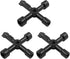 3Pcs 4-Way Multi-Functional Utilities Key Electric Cabinet Keys Triangle Square Wrench for Elevator, Water Meter Valve, Train Electrical Control C...