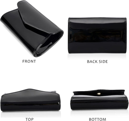 Labair Patent Leather Clutch Evening Bags for Women Wedding Formal Prom Purse Handbag....