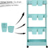6 Pack Hanging Cup Holders for Rolling Carts, Teal, 2.4in x 3.5in x 4.5in...