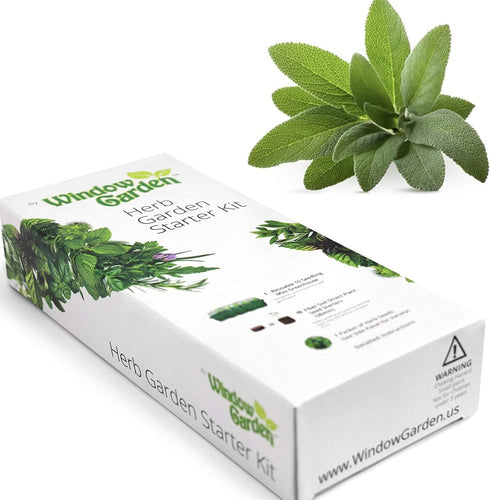 Window Garden - Sage Herb Kit - Grow Your Own Food. Germinate Seeds on Your Windowsill Then Move to a Patio Planter or Vegetable Patch. Mini Green...