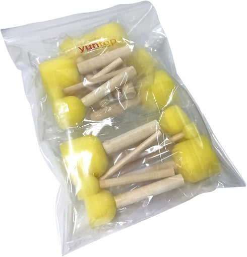 20 pcs Round Sponges Brush Set, 4 Sizes Paint Tools for Kids...