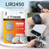 LIR2450 Rechargeable Button Battery Lithium Coion Cell 3.7V 6-Pack with Universal Battery Charger Replacing 3V Cr2450 Batteries...