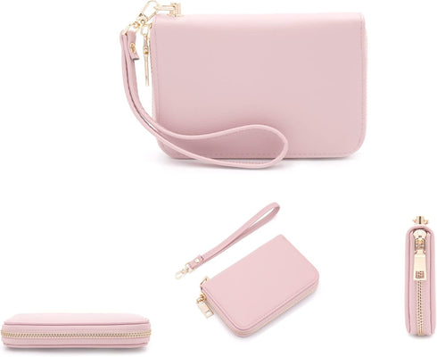 Womens Small Zip Around Wristlet Wallet...