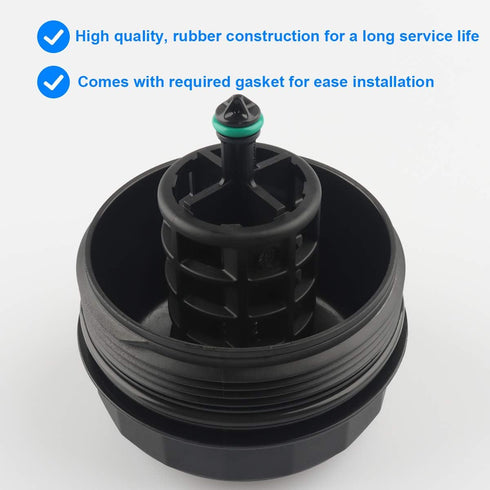 Oil Filter Housing Cap, Replace 041-0003, 11427525334, 11 42 7 525 334 Compatible with BMW 128i 135i 320i 328i 328xi 330i 335i 525i 528i 530i 535i...