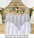 ShinyBeauty Sequin Tablecloth 36x36-Inch-Silver Square Glitter Table Cover Silver Table Cloths for Parties-190626J...