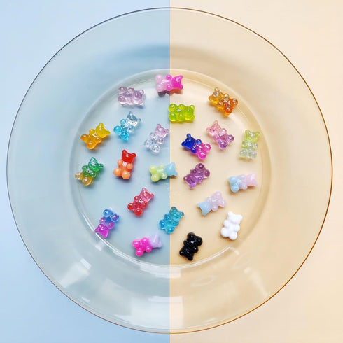 Charms for Shoes Clogs Bubble Slides Sandals, 22 Pcs Cute Gummy Resin Bear Charms, Girls Teens Women Adults Bling Shoe Charms Accessories DIY Gift...