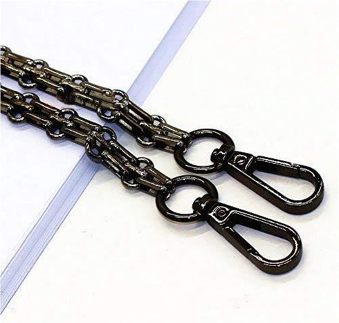 47" DIY Iron Chain Strap Handbag Chains Accessories Purse Straps Shoulder Cross Body Replacement Strap (Gun-Black)...