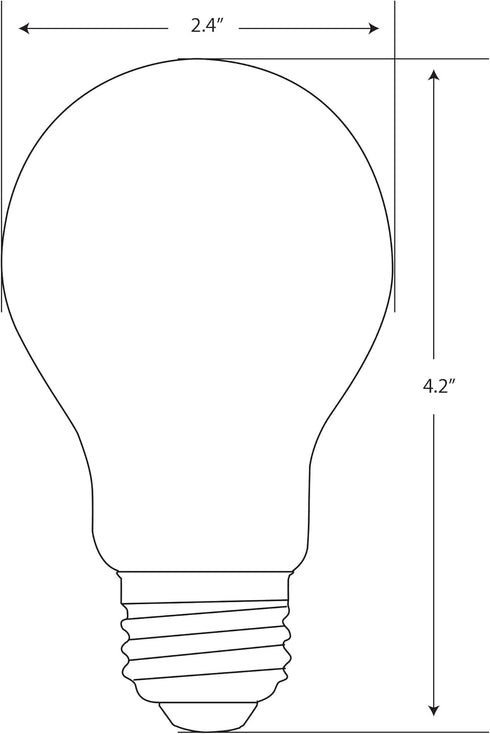 Feit Electric A19 LED Light Bulb, 60W Equivalent, Dimmable, 800 Lumens, E26 Med Base, 5000K Daylight, 90 CRI, 8.8W Standard Glass Filament Lightin...