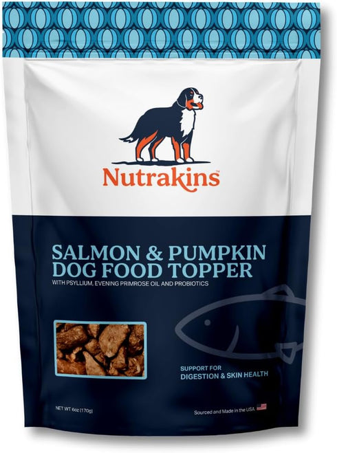 Salmon & Pumpkin Topper for Dogs - Freeze Dried Dog Treats & Toppers, Raw Mixers for Meals, Healthy for Picky Eaters, Natural & Wholesome Protein ...