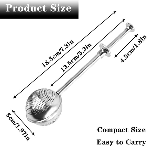 Powdered Sugar Shaker Duster, Flour Sifter for Baking, Baker's Dusting Wand Dispenser with Spring-Operated Handle One-Handed Operation, Stainless ...