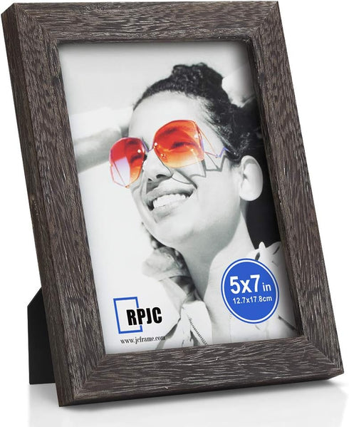 RPJC 5x7 Picture Frames Made of Solid Wood High Definition Glass for Table Top Display and Wall Mounting Photo Frame...