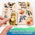 QUOKKA Wooden Puzzles for Toddlers 1-3 – 4 Set Pegged Puzzles for Kids Ages 2-4 – Animal and Birds Learning Toy for Kids – Gift Realistic Educatio...