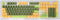 107 Keys Keycaps, Three Color Translucent Characters Arc Layout Mechanical Keyboard Ergonomic Keycaps,for 61/87/104/84/64/98/96 Key Keyboards(dark...