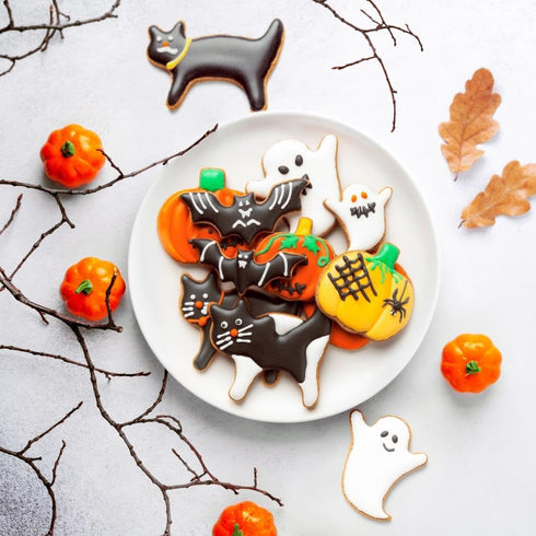 Halloween Cookie Cutters Set - 12 Pieces Stainless Steel Halloween Cookie Cutters Shape,Pumpkin, Ghost, Bat and Cat Cookie Cutter Shapes for Hallo...