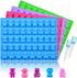 Silicone Candy Gummy Bear Molds - Chocolate Molds Including Bears, Frogs, Lions, Monkeys, Penguins Gummie Molds Premium Silicone, Pack of 4 with 2...